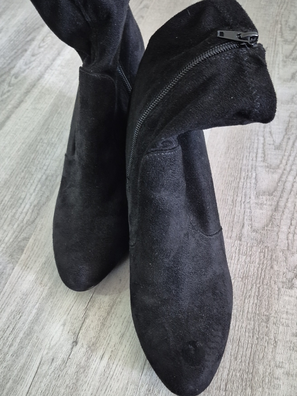 Madden Girl Black Suede Ankle Booties
